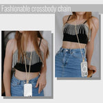 Phone Lanyard Crossbody Phone Chain Detachable Phone Strap With Metal Neck Phone Holder Phone Charm Lightweight Iphone 16 Lanyard Chain With Phone Tether Tab For Women Girl Shopping Traveling