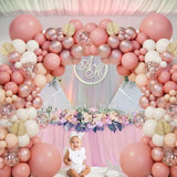 151Pcs Blush Pink Balloon Garland Kit, Dusty Pink Nude Rose Gold for Party Decor