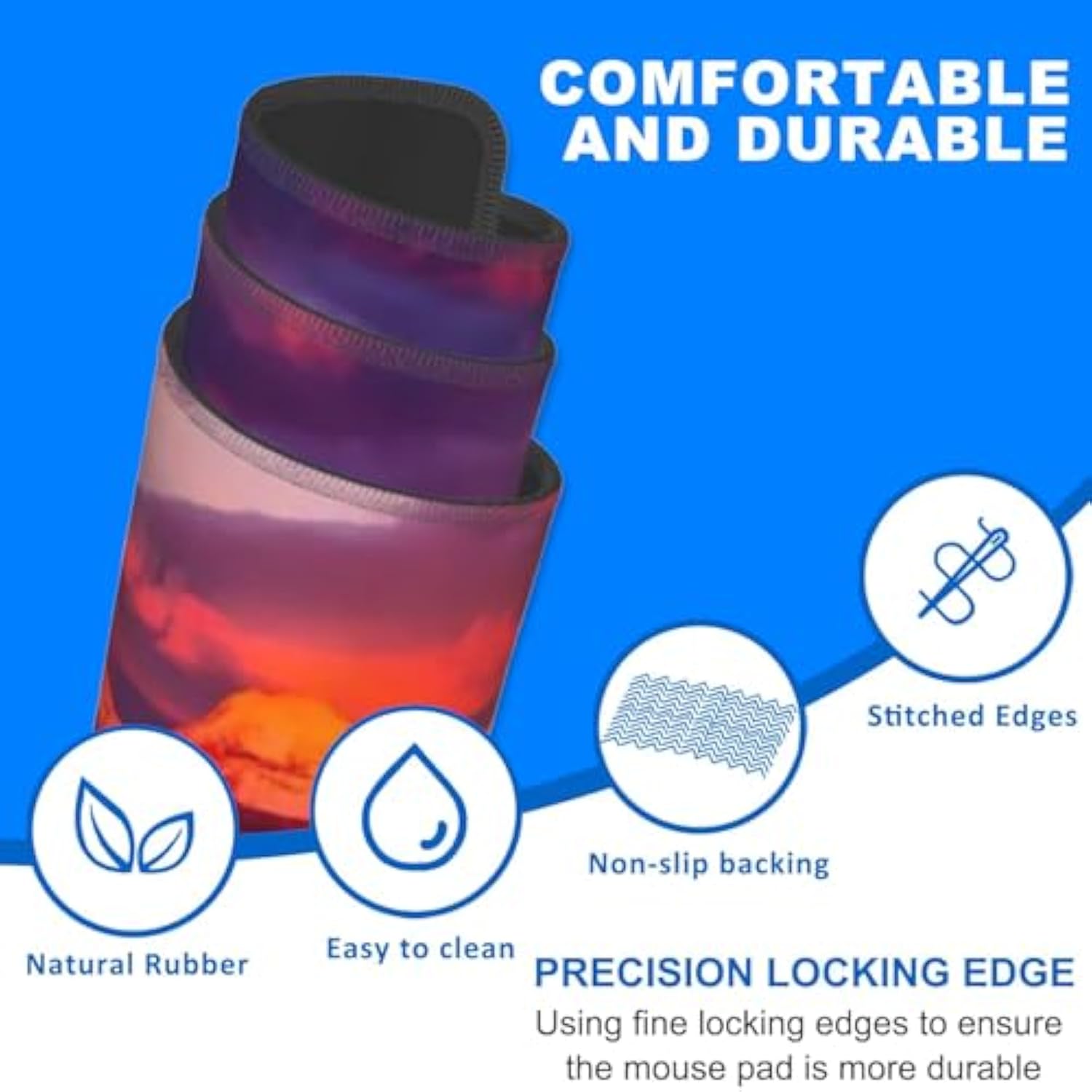 Black Cat Face Large Mouse Pad, Gaming Mouse Pad, Non-Slip Rubber Base, Office Accessories, Desk Mat, Cats Mousepads For School, Work, Home Decor Gifts 31.5" X 11.8"