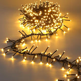 Christmas Cluster Lights, 600Led 20Ft Chasing Christmas Firecrackers String Lights With 6 Flow Modes, Waterproof Plug In