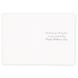 Mothers Day Card, Elegant Floral Heart Design, Thoughtful Greeting For Mom, Includes Envelope
