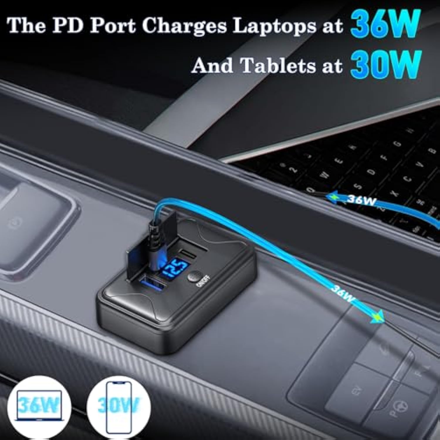 2 Pack 90W 12V Usb Outlet Panel Wall Mount, Dual 36W Usb C And Qc 18W Car Usb Port Charger With Voltmeter Button Switch, Waterproof 3 Usb Multi Port Power Outlet 12V Accessories For Car Bus Rv Truck