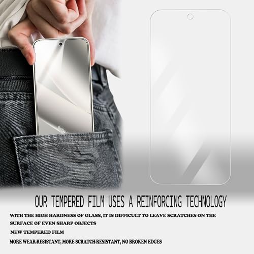 [2+2 Pack Tempered Glass Film For Google Pixel 10 Pro XL Screen Protector 2-Pack with Camera Lens Protector 2-Pack