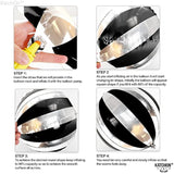 Big, 22 Inch Black And Silver Balloons - Pack Of 6, Black And Silver Party Decorations | 360 Degree 4D Stripe Black Silver Balloons | Silver And Black Balloons For Black And White Party Decorations