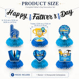 3D Honeycomb Centerpiece Banner Set Fathers Day