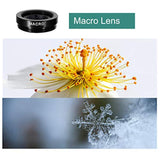 3-in-1 Clip-On Phone Lens Fish Eye Wide Angle Macro HD Camera Kit