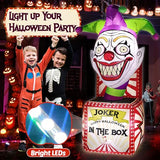 4FT Halloween Inflatables Clown Box with Bright LED Lights, Vivid Design Creepy Halloween Decorations Outdoor Spooky Blow Ups Yard Decoration blowups for Indoor Holiday Party Lawn