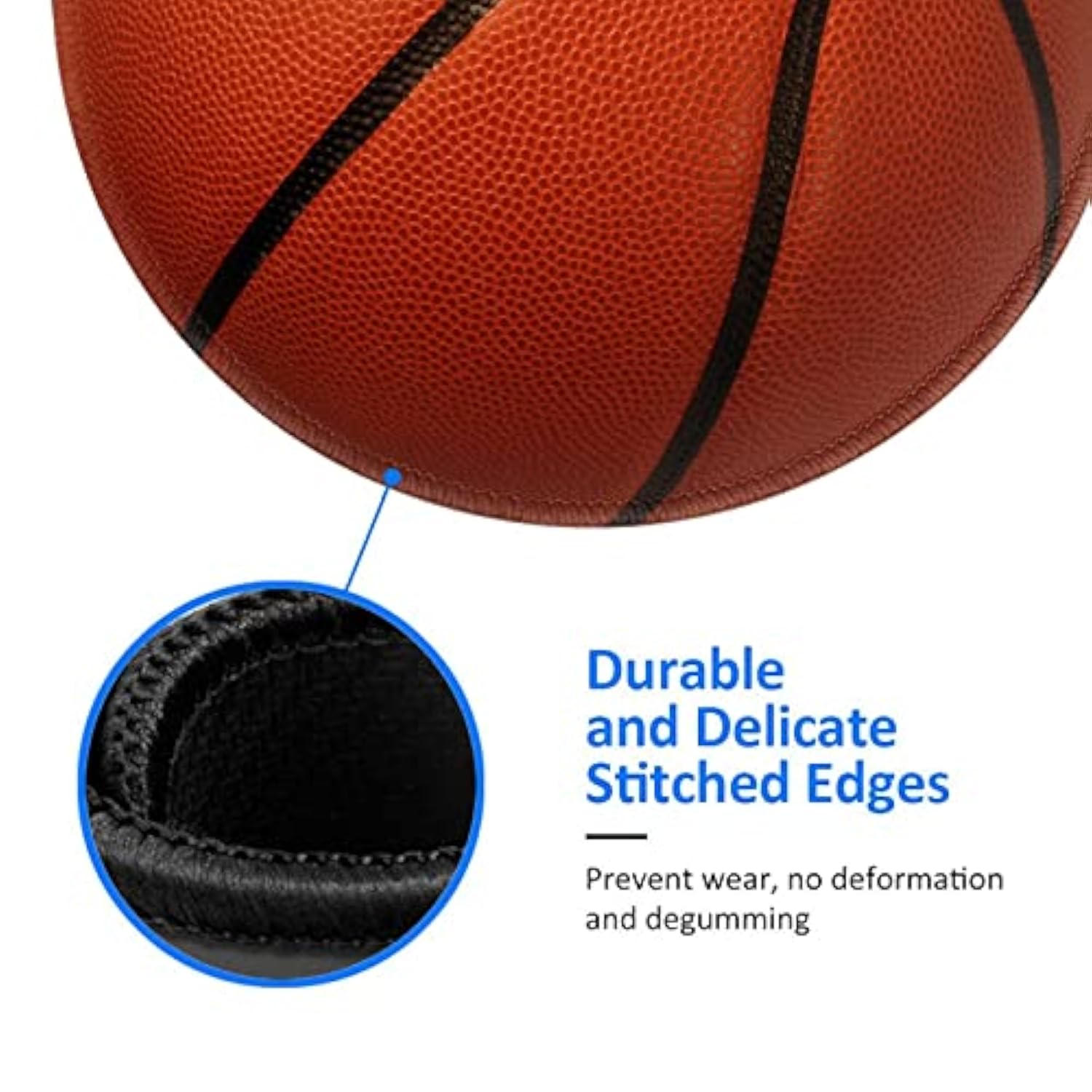 Basketball Round Mouse Pad Premium Textured Mouse Mat Washable Mousepads With Extended Stitched Edges Non Slip Rubber Base Small Mousepad 7.9 * 7.9 * 0.12 Inches