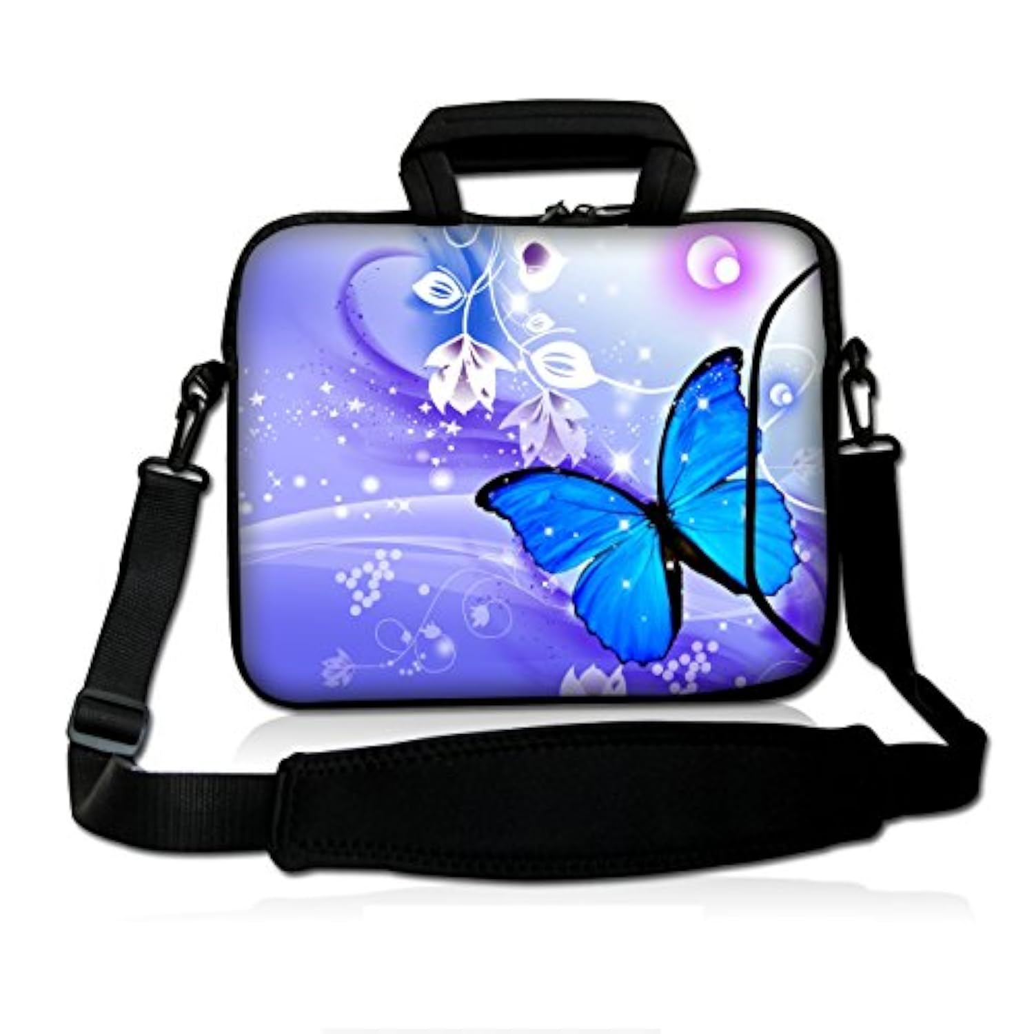 15" Laptop Shoulder Bag Holder 14" 14.2" 15.4" 15.6" Neoprene Notebook Computer Messenger Briefcase Cover Pouch Sleeve W/Adjustable Strap