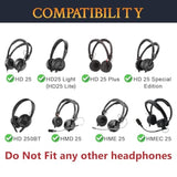 Earpads Replacement For Sennheiser Hd25/Hd25 Light(Lite)/Hd25 Plus/Hd25 Special Edition/Hmd25/Hme25/Hmec25/Hd250Bt Headphones, Ear Pads Cushions With High-Density Foam - Black