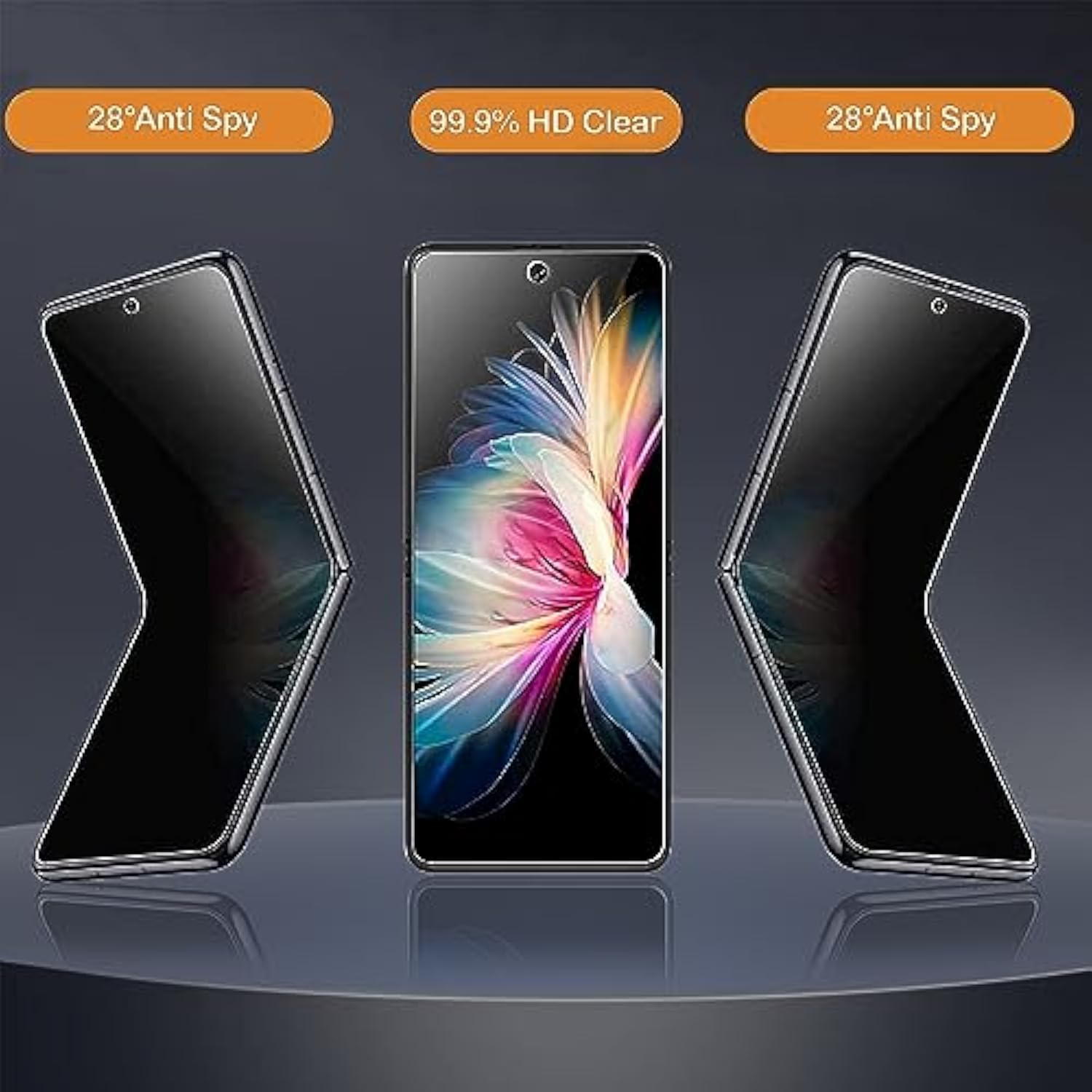 Tsmk For Samsung Galaxy Z Flip 4 5G Privacy Screen Protector,1 Pcs Inner Soft Epu Privacy Protector For Z Flip 4 5G [Anti Scratch] [Bubble Free] (For Z Flip 4 -Inner)