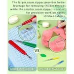 Seam Rippers For Sewing – 2 Big And 2 Small Stitch Remover Tools, Thread Ripper, Embroidery Removal Tool, With Needle Threaders, Thimbles, Tape Measure, Tailors Awl And Thread Snips