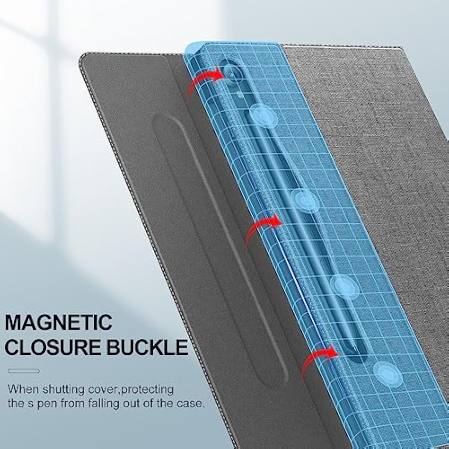Galaxy Tab S9/S9 Fe 5G Case, Multi-Angle Stand Cover Compatible With Samsung G