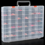 Large 48 Grids Clear Plastic Organizer Box With Dividers, Adjustable Compartment Plastic Arts Crafts Storage Containers For Hobby Small Parts, Jewelry Bead Tackle Organizer Storage Box Case