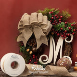 Burlap Wired Ribbon,2-1/2 Inch X 10 Yard,Natural,Solid Wired Edge Ribb