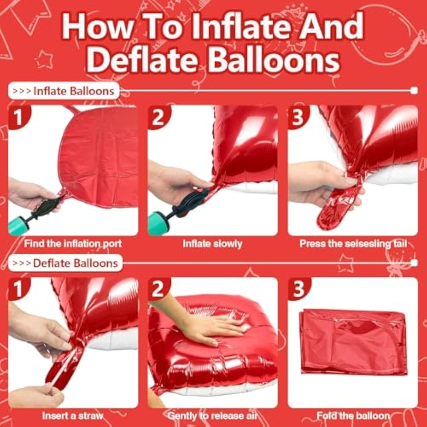 25Pcs Red White Square Foil Balloons Wall Double Backdrop Sided Red Pearl White Balloon Tunnel Arch Kit For Christmas Birthday Valentine'S Day Baby Shower Wedding Party Decorations