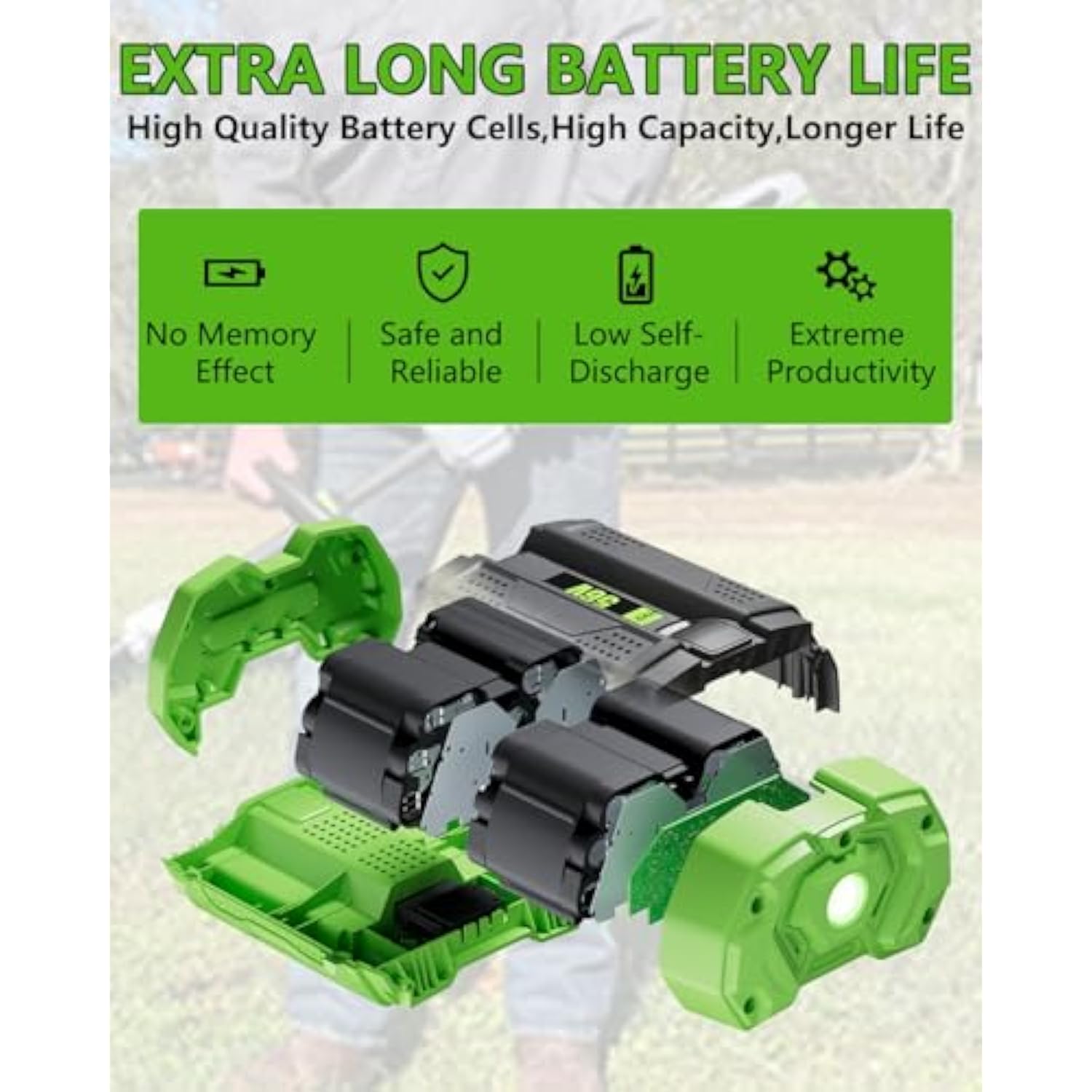 5Ah Replacement Battery for Ego 56V Lithium-Ion Power Tools