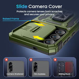 for  Galaxy S25 FE Case [HD Screen Protector] [Full Camera Lens Cover] [360°Rotated Kickstand Ring] [Heavy Duty Protection] Hard Rugged
