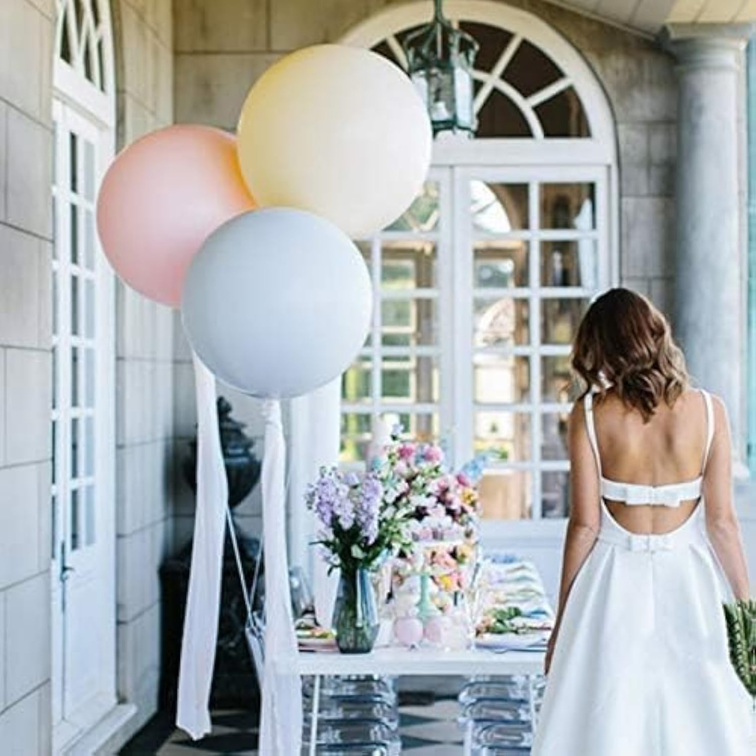 24Pcs Pastel Balloons 18 Inch Large Big Round Jumbo Latex Balloons For Easter Birthday Wedding Baby Shower Decorations, Tassels Not Included