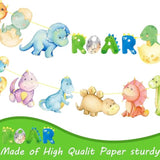 4Pcs Dinosaur Baby Shower Banners Dinosaur Birthday Party Decorations Dino Theme Banners For Roar Dinosaur Party Baby Shower Supplies
