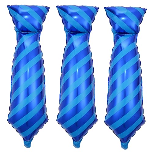 Blue Necktie Balloons Father's Day Balloons Big Necktie Balloon for Father's Day Party Decorations Fathers Day Decor Supplies Ballons Arch Kits Party Balloon Sets 3pcs