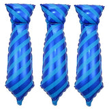 Blue Necktie Balloons Father's Day Balloons Big Necktie Balloon for Father's Day Party Decorations Fathers Day Decor Supplies Ballons Arch Kits Party Balloon Sets 3pcs