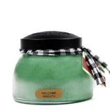 A Cheerful Giver - Welcome Wreath Mama Scented Glass Jar Candle (22oz) with Lid & True to Life Fragrance Made in USA