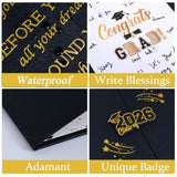 Graduation Party Decorations, Black Gold Graduation Guest Book, Class Of 2026 Signature Board, Best Graduation Gifts For Her Him, College Jumbo Congrats Grad Card
