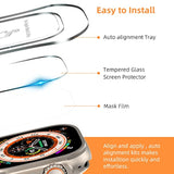 3 Pack Screen Protector Compatible With Watch Ultra 2/1 49Mm, Screen Protector With Easy Installation Kit For Iwatch Ultra 49Mm, Full Coverage
