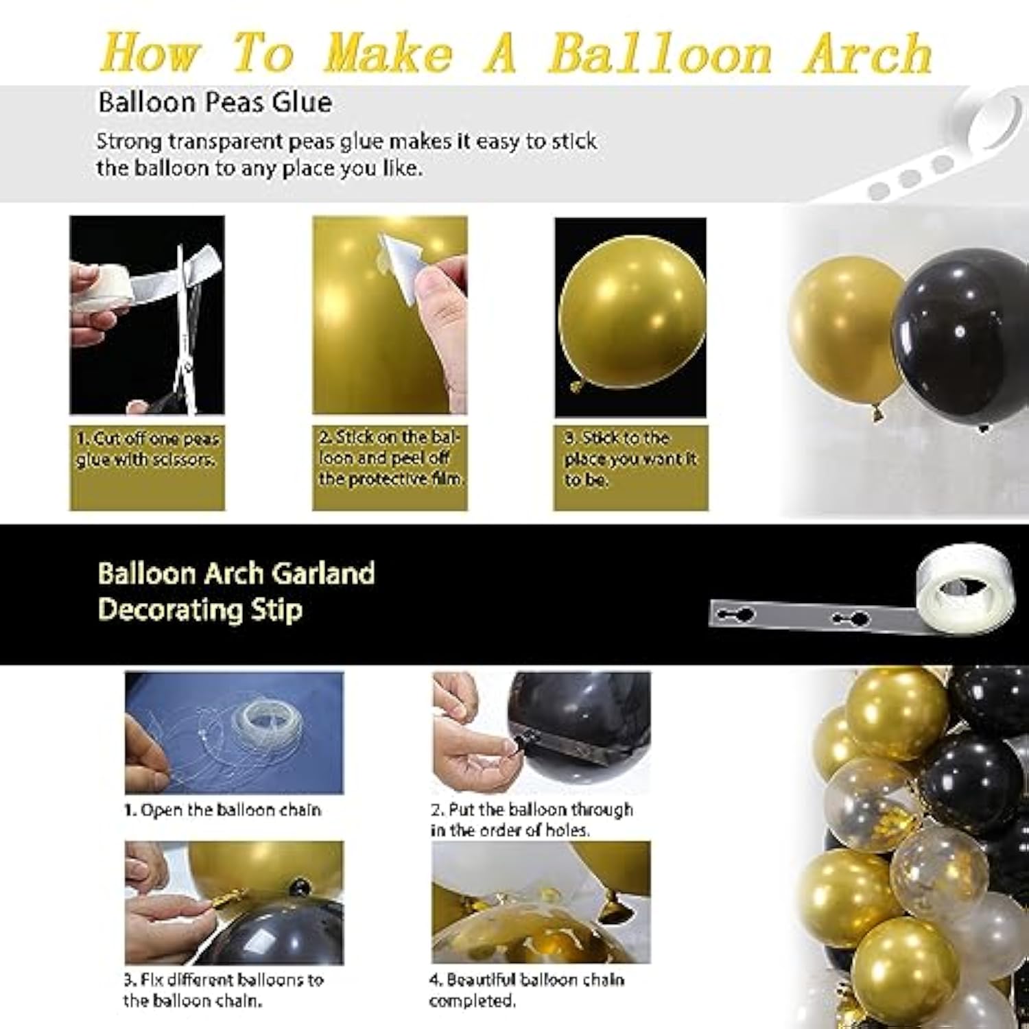 30Th Birthday Decorations Women Men - Black Gold Happy 30Th Birthday Banner, 2 Pcs Birthday Tablecloth, 60 Pcs Latex Confetti Balloons, 30 Years Old Bday Party Supplies Gifts Ideas Him Her