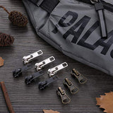 24 Pieces Black Bronze And Silver Zipper Sliders Zipper Pull Replaceme