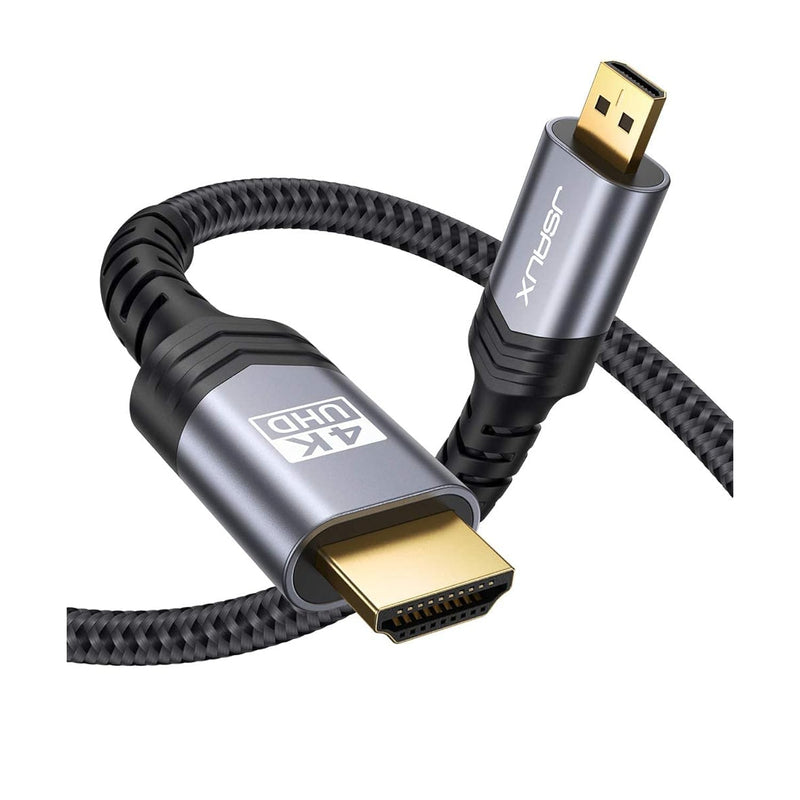 4K Micro Hdmi To Hdmi Cable, Micro Hdmi Male To Hdmi Male Cable Adapter Nylon