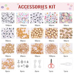 20,000 Pcs Clay Beads Bracelet Making Kit, 160 Colors Polymer Beads Spacer Heishi Beads, Jewelry Kit With Charms Elastic Strings, Diy Crafts Gift