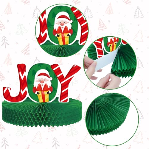 12 Pcs Christmas Honeycomb Table Centerpieces