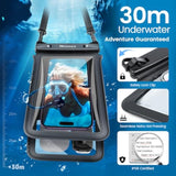 Double Space Waterproof Phone Pouch - 2 Pack, Waterproof Phone Lanyard Case With Iphone 16/15/14/13/12 Pro Max Up To 8.3", Phone Dry Bags For Vacation Beach Pool Kayak Cruise Travel Essentials