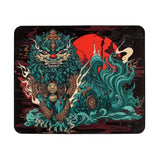 Qingsui 3 Gaming Mouse Pad, Large 480X400X6Mm, Multi-Color Lion Design | Woven Fabric Cloth Surface For Balanced Control, Extra Thick Cushioning, Anti-Slip Rubber Base, Stitched Edges