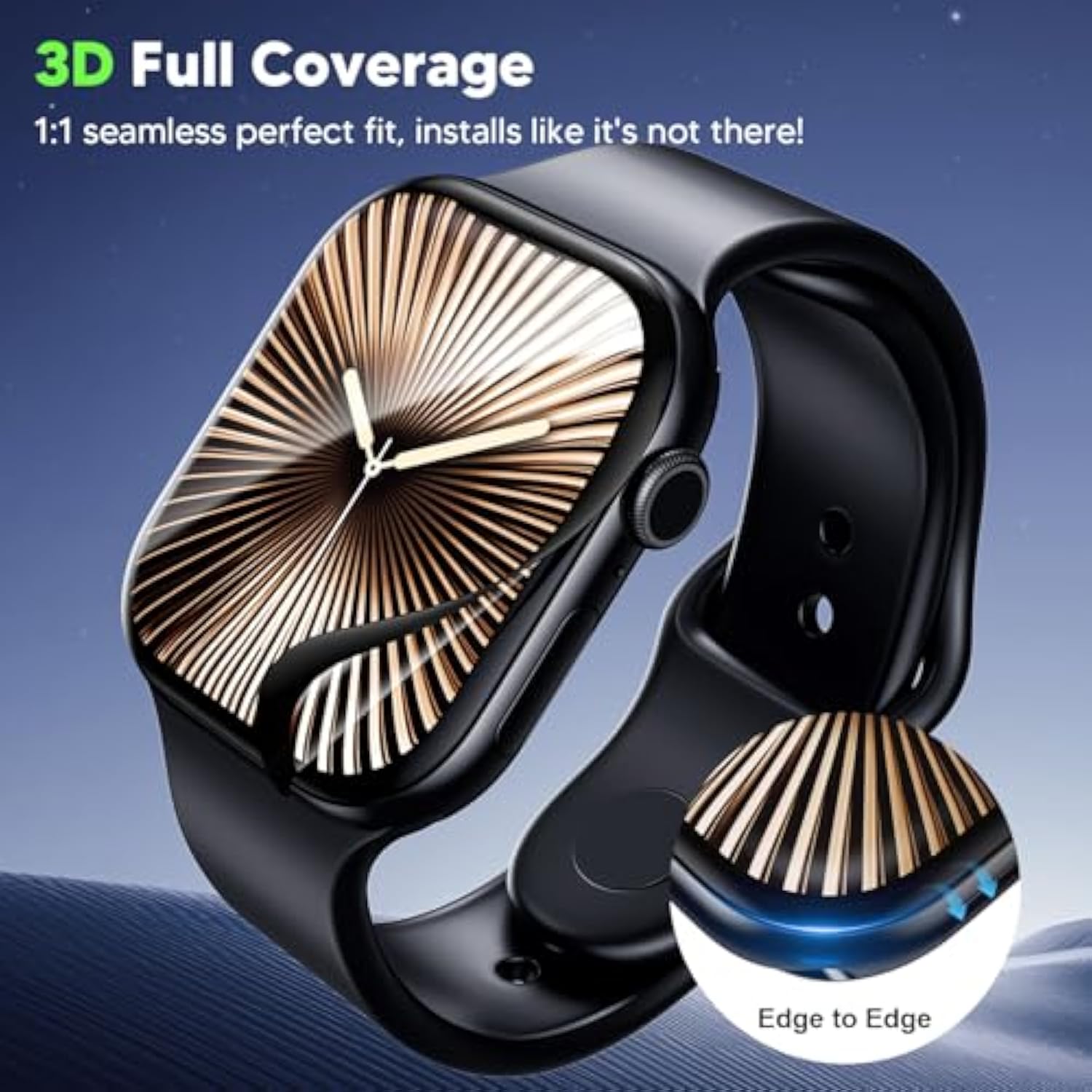 4 Pack Screen Protector For Apple Watch Series 10 46Mm - [Auto Align Box] [100? Zero Bubble] [Flexible Tpu Film - No Glass] Hd Full Coverage For Iwatch Cover Accessories
