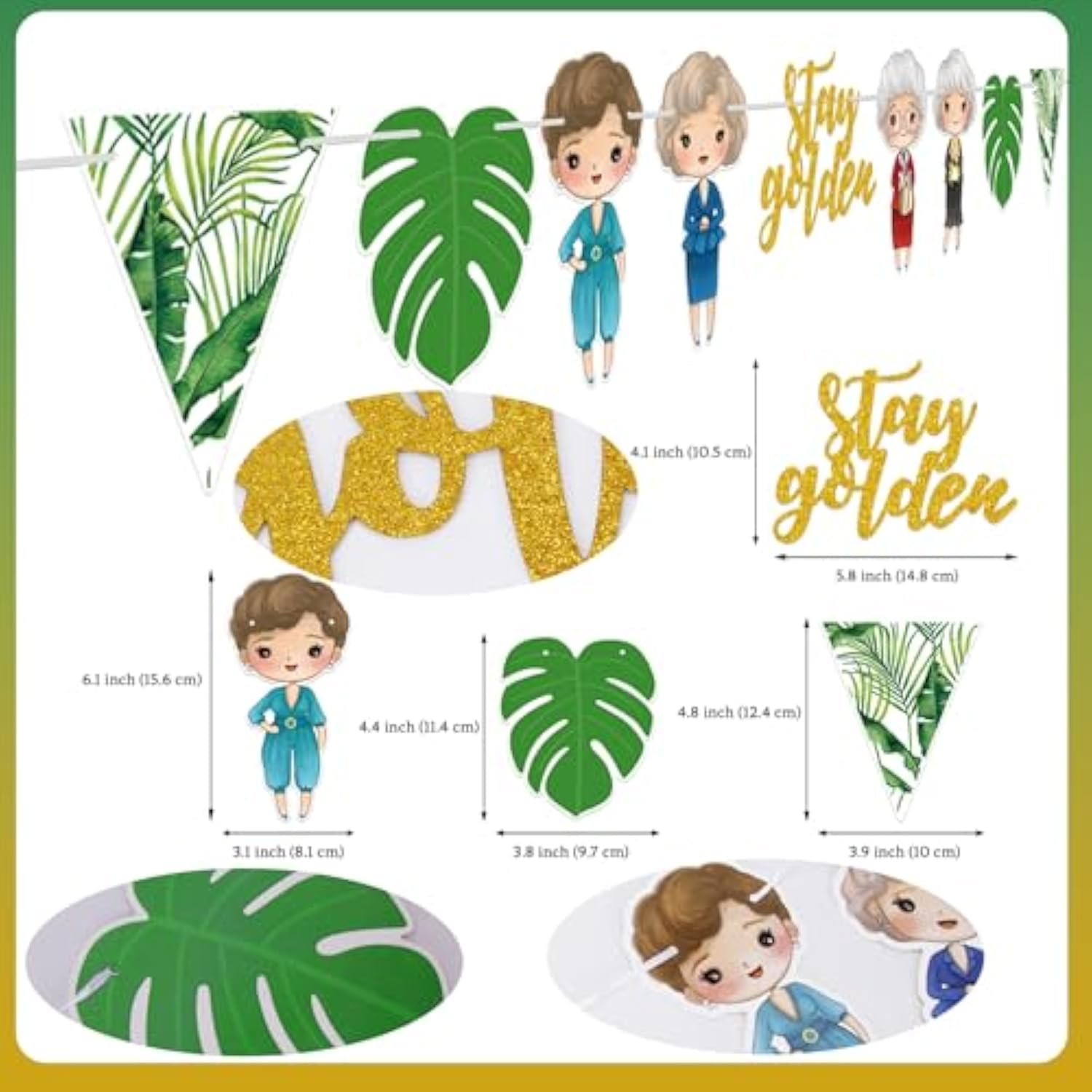 Golden Girls Themed Party Banner Stay Golden Hanging Decorations Party Sign