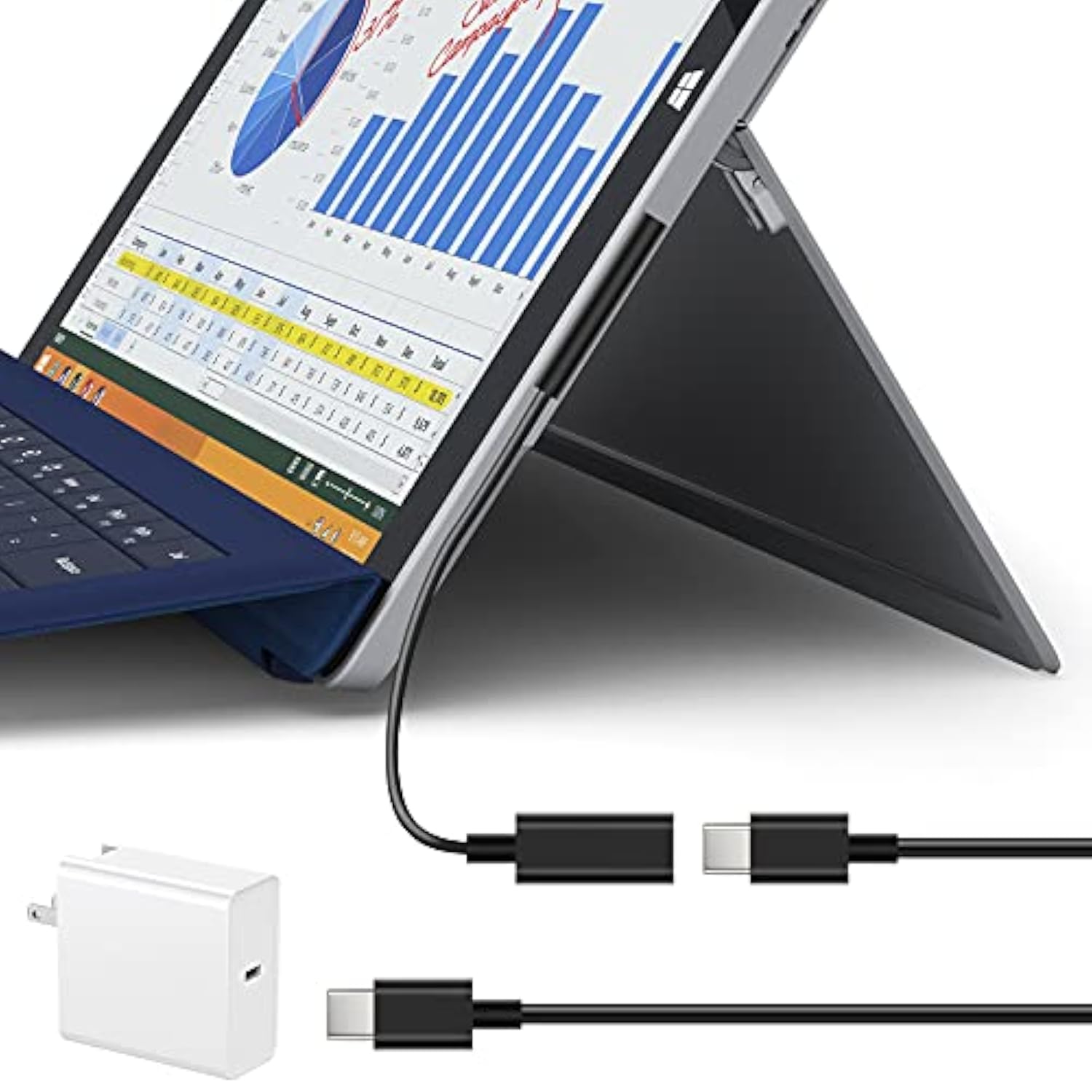 Type-C Female To Microsoft Surface Magnetic Pd 45W 15V/3A Fast Charging Cable