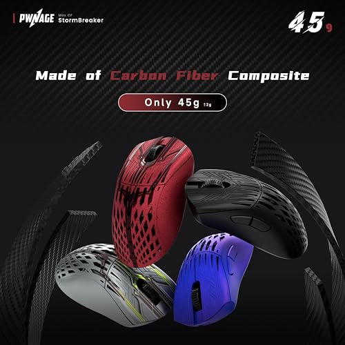 Stormbreaker Max Cf Wireless Gaming Mouse 8Khz - 45Grams Ultralight Esports Pro Gamer Flawless Xero Paw3950 Optical Sensor 36,000 Dpi - 8000Hz -100% Ptfe Skates Large Ergo - Carnage