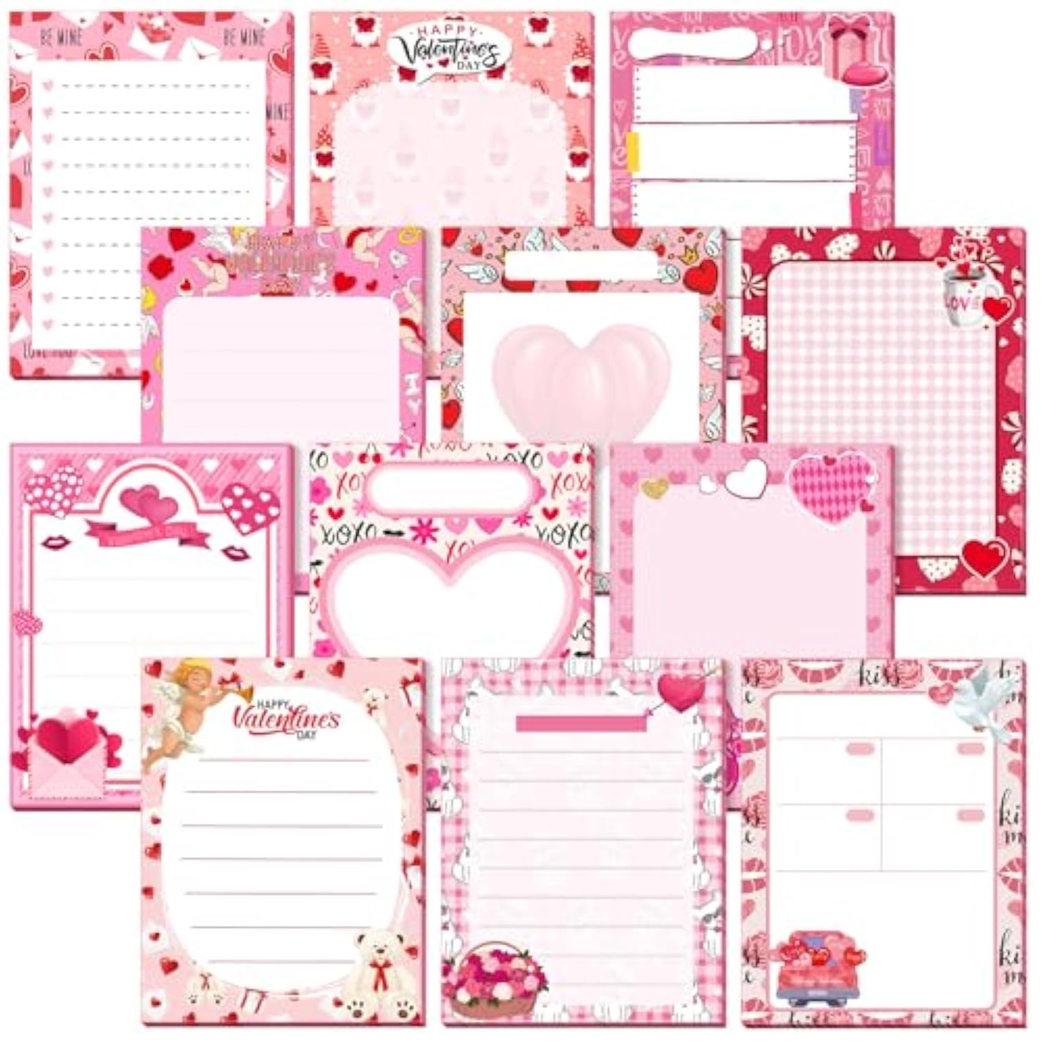 36 Pack Valentine'S Day Mini Notepads Valentines Gifts Bulk 4 X 3 Inch Heart Small Notebook Valentines Stationery Galentines Party Favors For Teacher Student School Classroom Supplies(Heart)