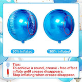 , Large Blue Mylar Balloons - 22 Inch, Pack Of 6 | Royal Blue Metallic Balloons For Party Decorations | Blue Foil Balloon, Under The Sea Party Decorations, Birthday, Baby Shower Decoration