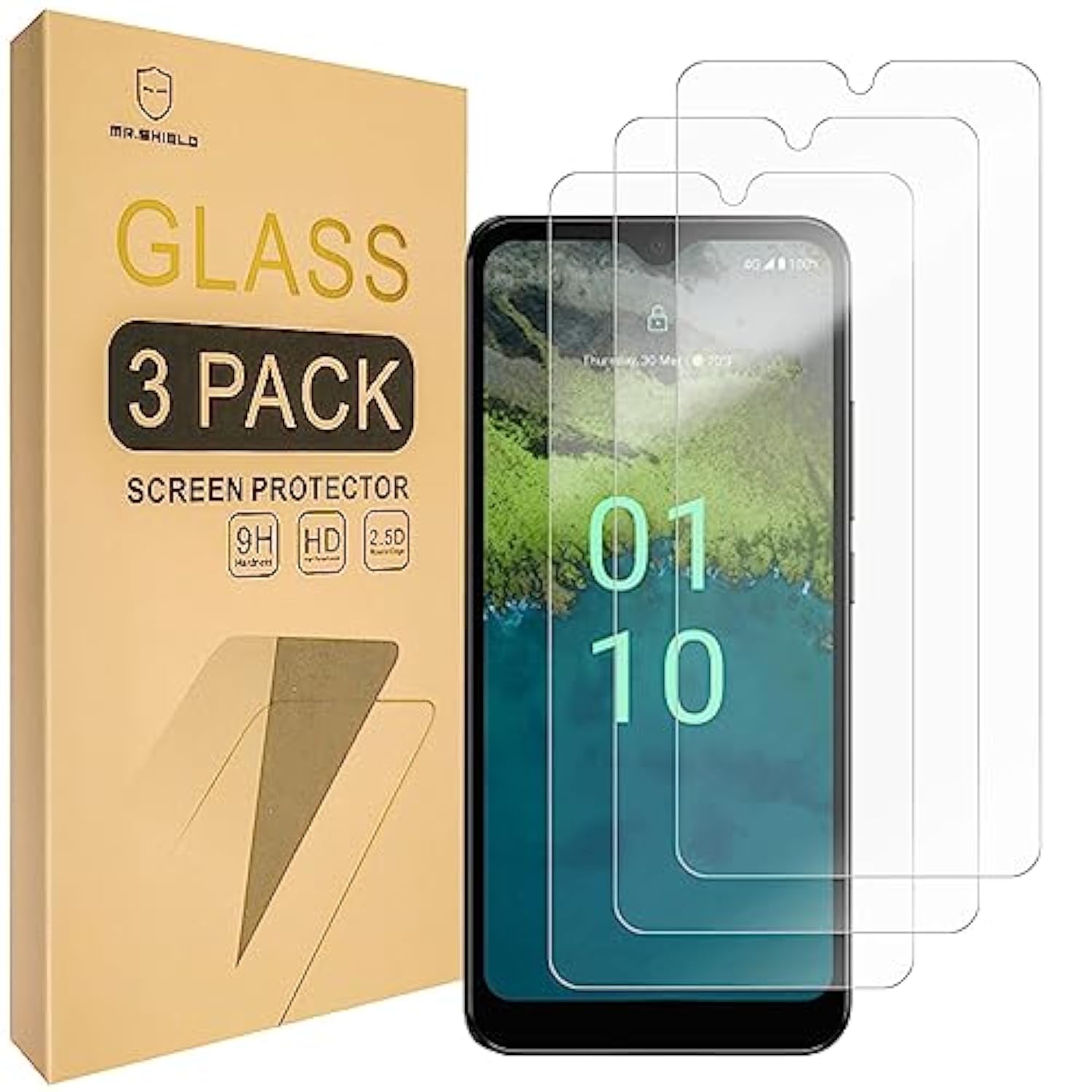 [3-Pack] Screen Protector For Nokia C110 [Tempered Glass] [Japan Glass With 9H Hardness] Screen Protector