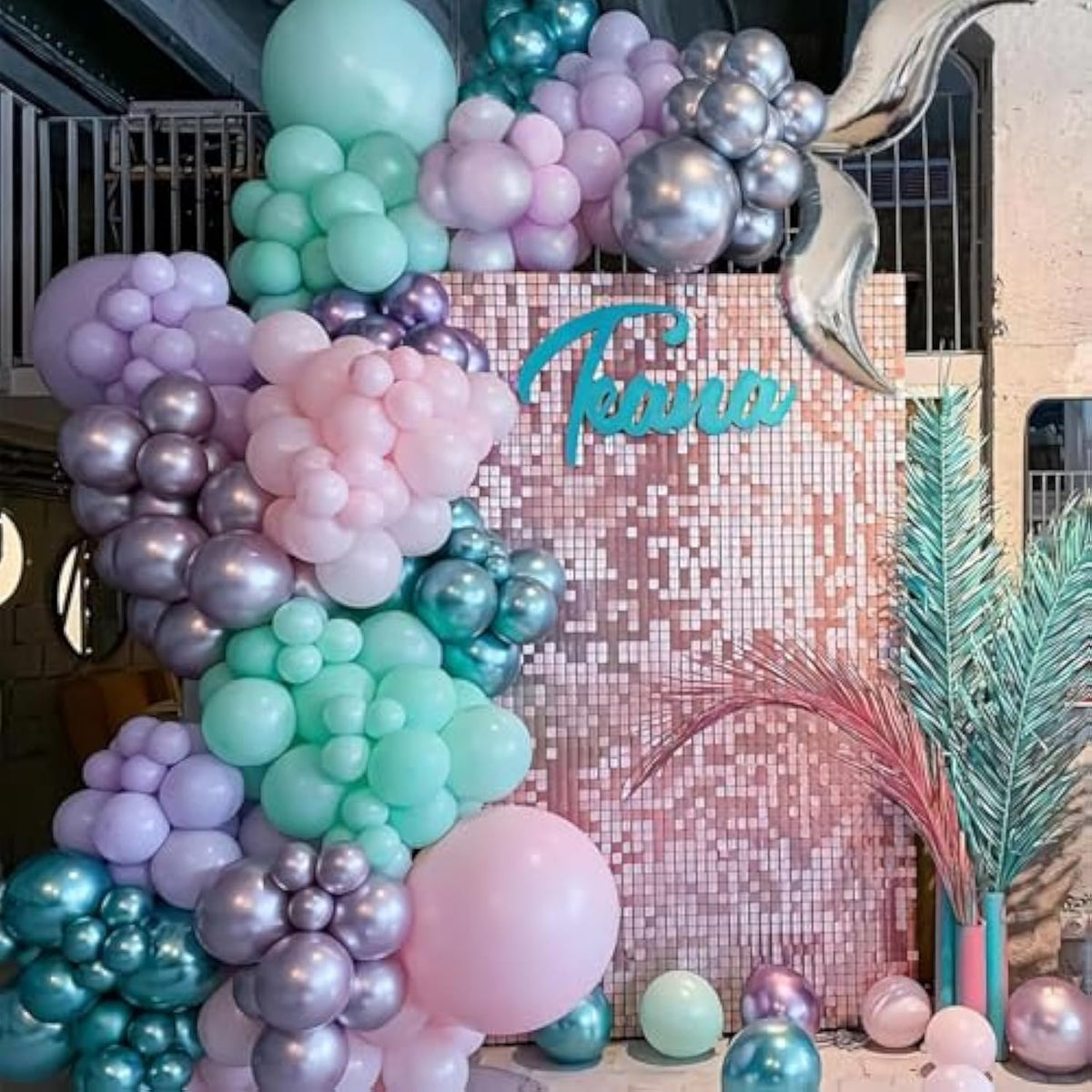 Mermaid Balloon Garland Kit164Pcs Mermaid Tail Balloons Arch Party Decorations With Metallic Purple Pink And Blue Balloons For Girls Little Mermaid Ariel Birthday Under The Sea Party Decor Baby