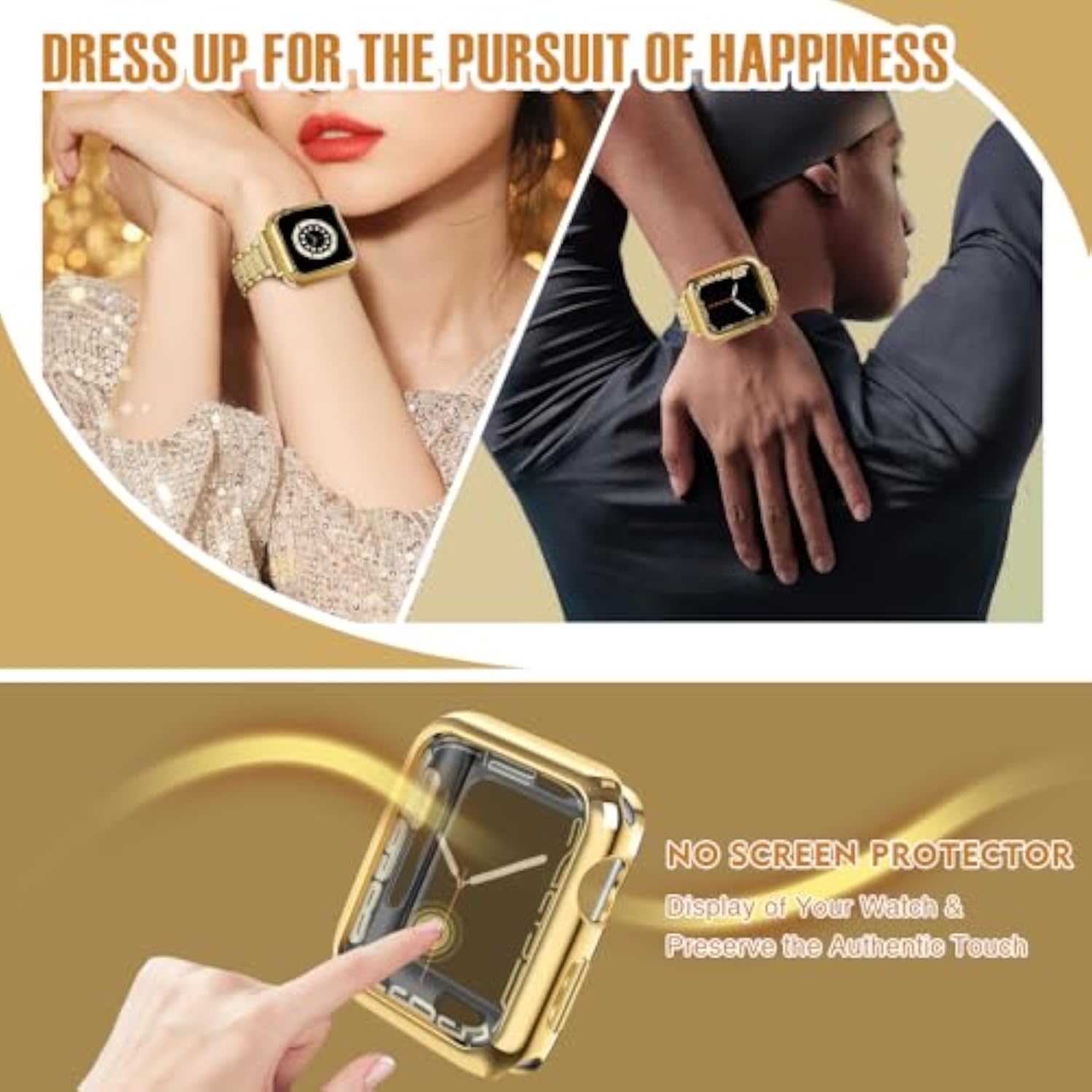 40mm Protective Case for Apple Watch Series 6/SE/5/4, Gold