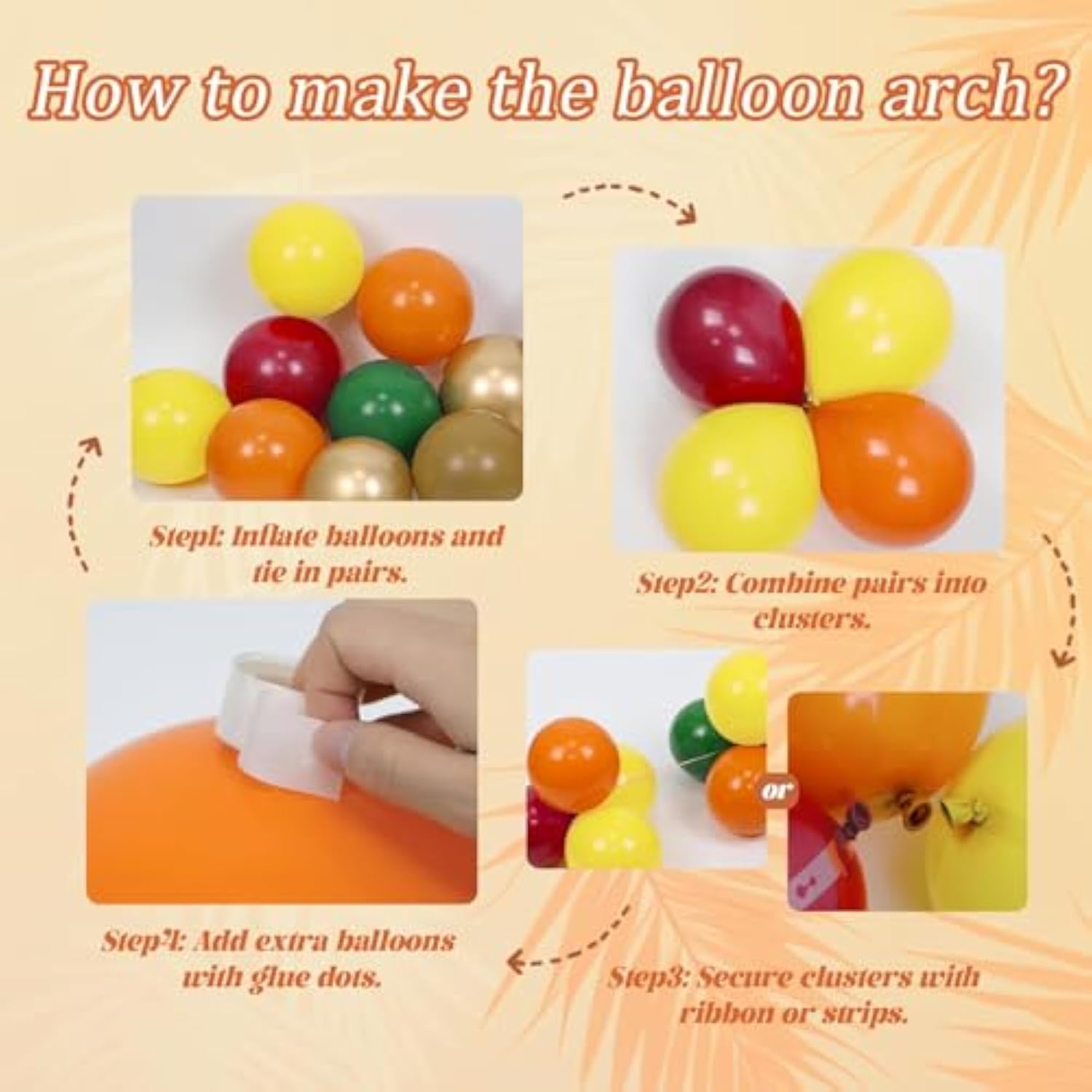 Fall Balloon Arch Kit: Orange, Burgundy, Gold Thanksgiving Decor (144pcs)