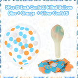 Blue Little Pumpkin Balloons Maple Leaf Garland with Confetti for Baby Shower Party