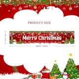 Merry Christmas Banner 8X2 Ft Large Christmas Banner For Outside Red Holiday Xmas Backdrop Yard Decorations