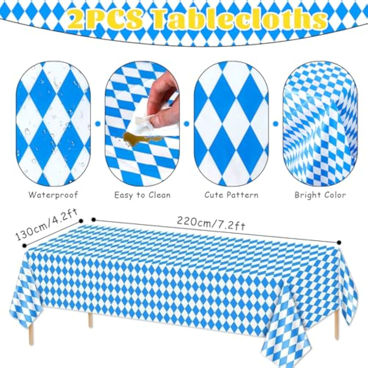 11Pcs Oktoberfest Decorations Kit Oktoberfest Decorations Party Supplies Paper Lanterns Tablecloths Bavarian Pennant Flag Banner For German Beers Home Yard Festival Party Accessories