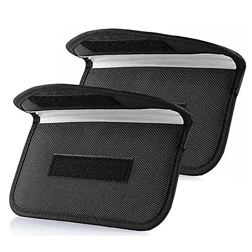 2 Pack Faraday Bags For Car Keys And Cell Phone, Signal Blocking Key Pouch Wallet, Anti-Tracking Anti Theft Car Protection, Cell Phone Signal Jammer Wifi/Gsm/Lte/Nfc/Rfid, Gps Blocker Bag